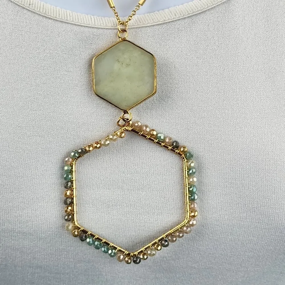 🩵NWT Palmetto Moon Mint Necklace & Earring Set